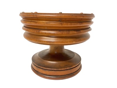 Lot 782 - Large Arts & Crafts turned sycamore wassail bowl
