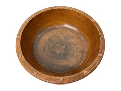Lot 782 - Large Arts & Crafts turned sycamore wassail bowl