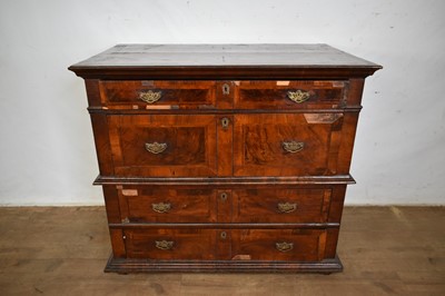 Lot 1310 - Late 17th century walnut and crossbanded chest of drawers