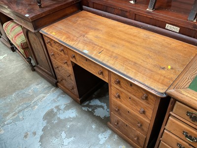 Lot 1245 - Victorian satinwood desk