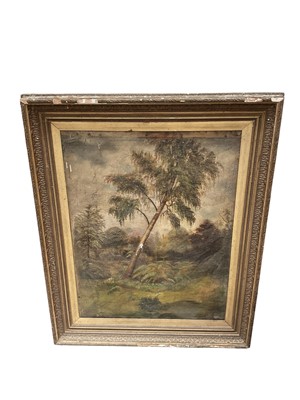 Lot 989 - Large Victorian oil on canvas, in distressed condition