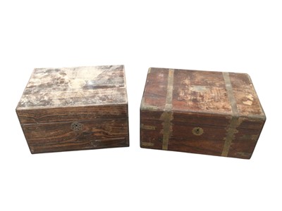 Lot 798 - Victorian coromandel dressing table/jewellery box, and a Victorian writing box