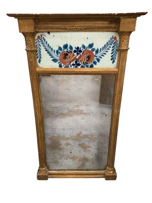 Lot 1450 - Regency gilt pier mirror, with losses