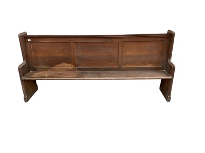Lot 1378 - Early 20th century oak pew
