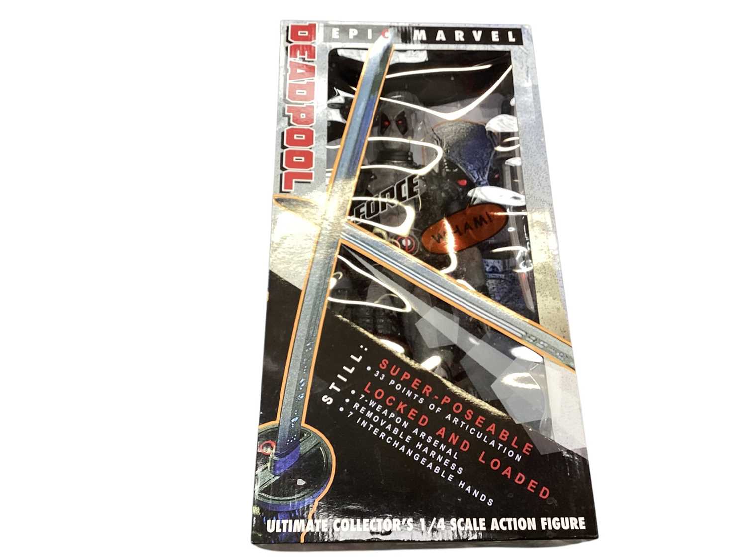 Lot 2516 - Deadpool Epic Marvel 1/4 scale X Force action figure, in window box No.1 and one other loose (2)