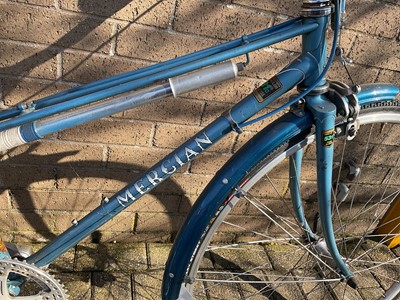 Lot 2694 - Vintage Mercian Cycles bicycle in blue metallic finish.