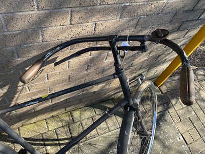 Lot 2695 - Early 20th century bicycle (apparently unbranded), in black finish with a Brooks saddle.
