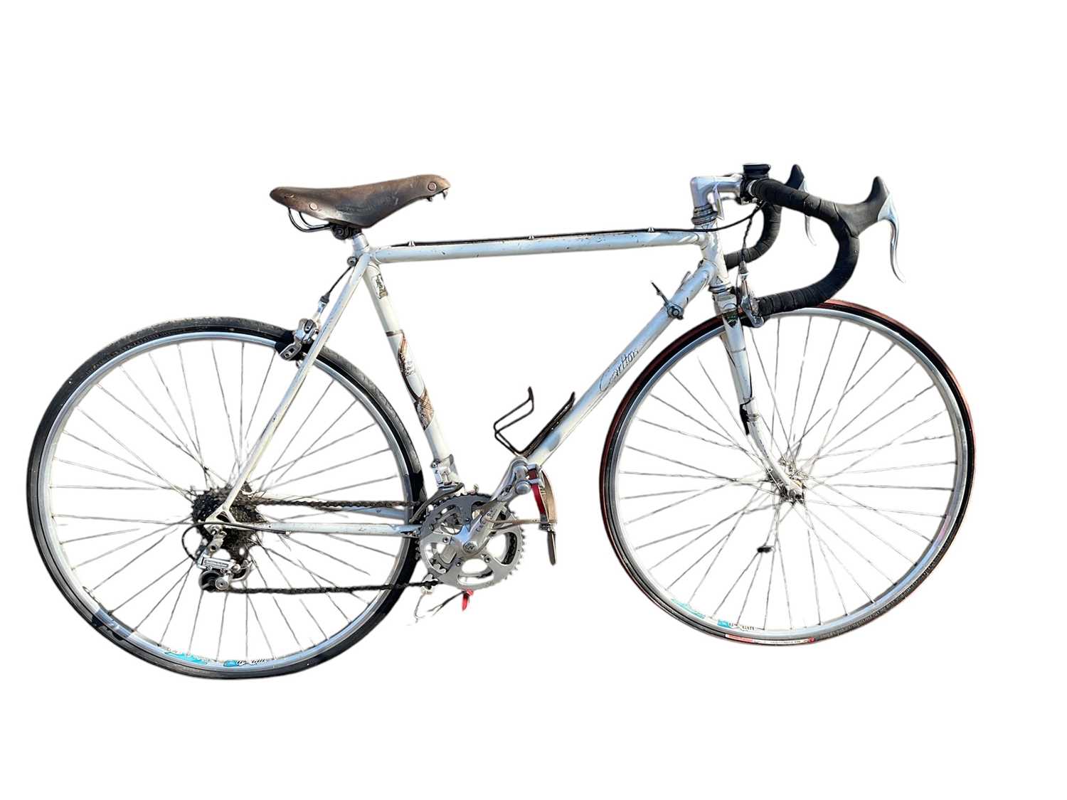 Lot 2696 - Carlton racing bicycle in pearl white finish.