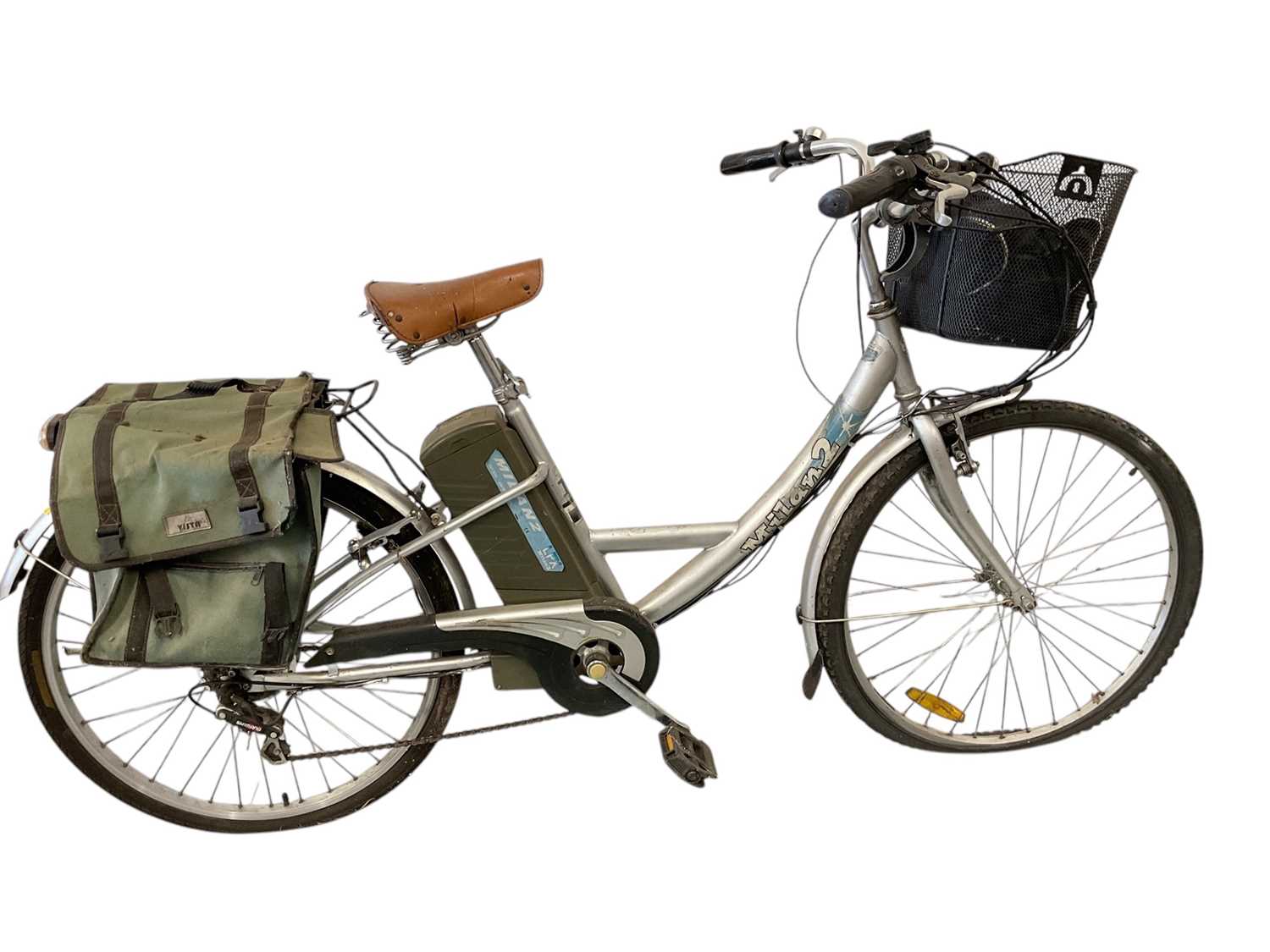 Lot 2701 - Milan 2 electric assisted bicycle in silver finish.