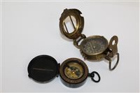 Lot 733 - Cavalry School compass named to Capt. H.P....