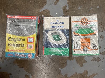 Lot 1558 - Football programmes to include FA Cup finals and semi finals 1950s onwards, football League Cup finals 1960s onwards, European Championships, European Champions Cup, World Cup finals including E...