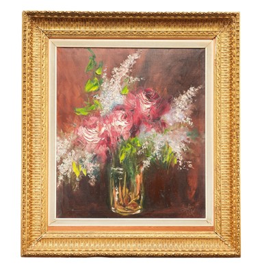 Lot 1351 - Charles Lefar, mid 20th century, oil on canvas - Still Life Summer Flowers, signed and dated '66, 82cm x 72cm, in good gilt frame