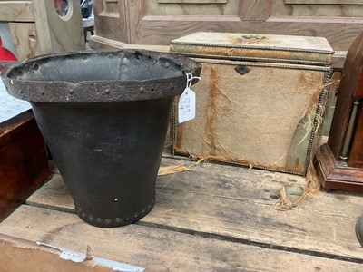 Lot 40 - Early leather fire bucket