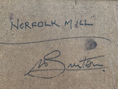 Lot 1147 - W. F. 'Bill' Burton (1907-1995) oil on board - "Norfolk Mill", signed, titled verso, 51cm x 76cm, in gilt frame