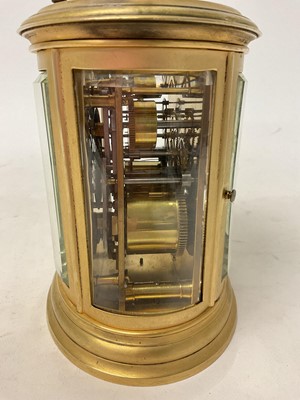 Lot 632 - Late 19th century French 8-day repeating carriage clock with alarm, 14.5cm high