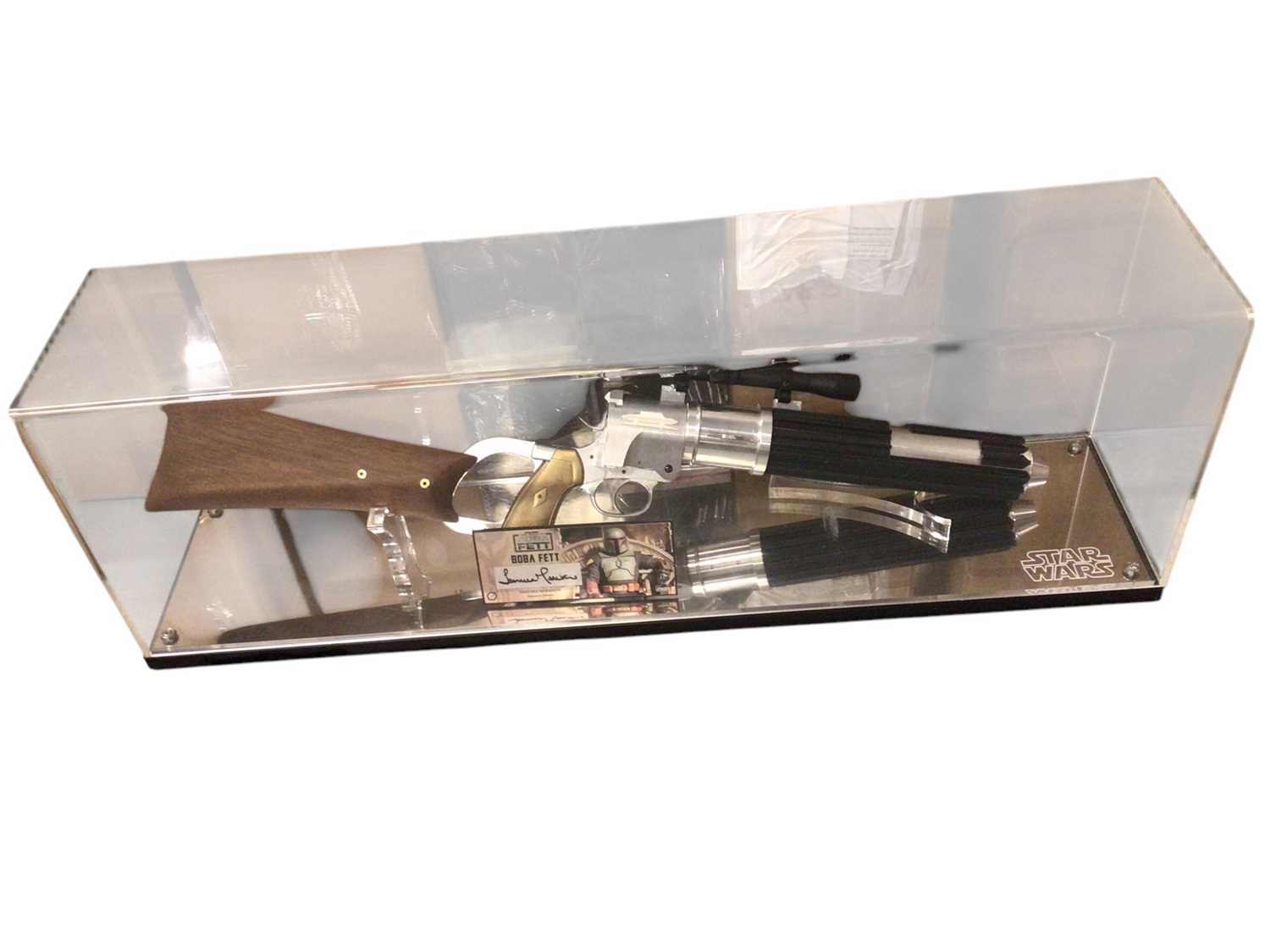 Lot 1 - Star Wars The Book of Boba Fett Temuera Morrison Signature Edition Boba Fett Carbine Blaster