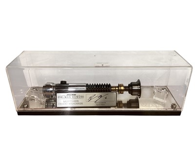 Lot 2 - Star Wars Ewan McGregor Signature Edition Obi-Wan Kenobi lightsaber hilt Desert Wanderer, in display case (1)