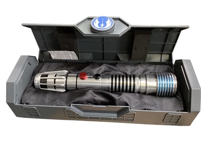 Lot 26 - Disney Star Wars Mace Windu lightsaber hilt, boxed (1)