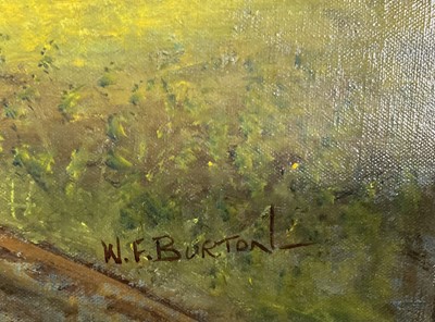 Lot 251 - W.F. (Bill) Burton, oil on canvas, Long Shadows, Norfolk,39cm x 59.5cm, framed