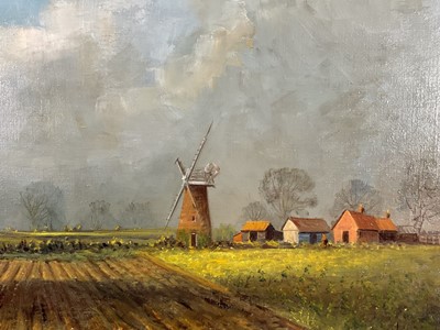 Lot 251 - W.F. (Bill) Burton, oil on canvas, Long Shadows, Norfolk,39cm x 59.5cm, framed