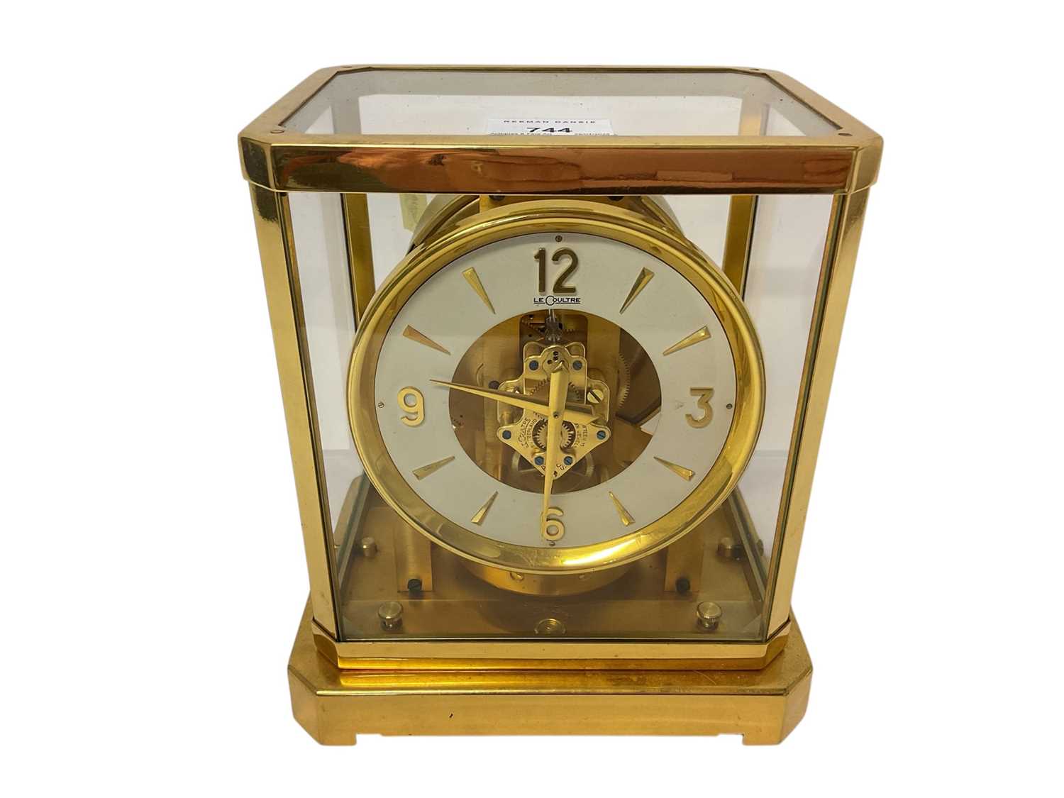Lot 744 - Jaeger LeCoultre Atmos clock in gilt brass case