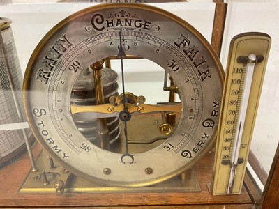 Lot 745 - Edwardian Stormograph in glazed oak case
