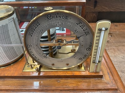 Lot 745 - Edwardian Stormograph in glazed oak case