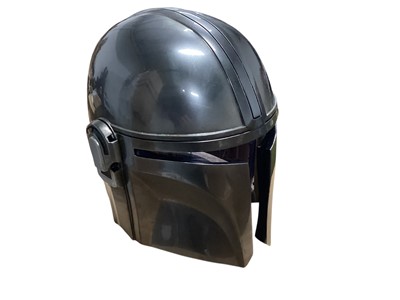 Lot 125 - Anovos Star Wars Mandalorian & First Order Stormtrooper (Premium Fibreglass) Helmets, (2)