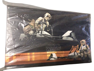 Lot 158 - Hot Toys Star Wars 1/6th Scale Scout Trooper & Speeder Bike, boxed TMS 017 (1)