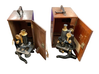 Lot 2463 - Two cased microscopes