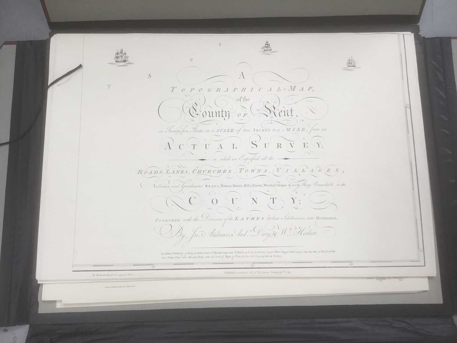 Lot 880 - Facsimile map of Kent and Essex