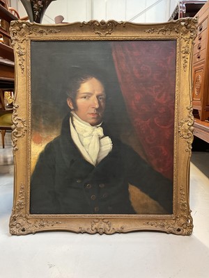 Lot 5234 - Early 19th Century English School oil on canvas in gilt frame - portrait of a gentleman