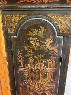 Lot 722 - 18th century Chinoiserie lacquered longcase clock by Henry Cooley, London