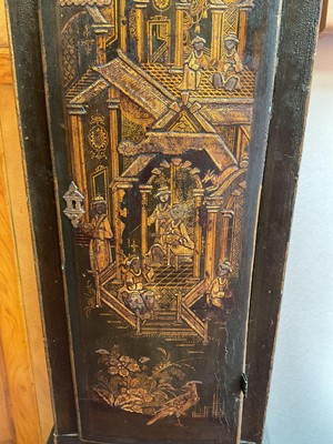 Lot 722 - 18th century Chinoiserie lacquered longcase clock by Henry Cooley, London