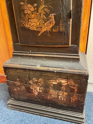 Lot 722 - 18th century Chinoiserie lacquered longcase clock by Henry Cooley, London