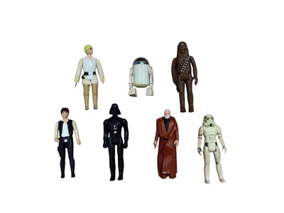 Lot 258 - Star Wars (c1977) GMFGI 3.75" action figures (7)