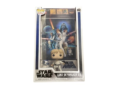 Lot 281 - Star Wars Funko Pops Movie Poster Luke Skywalker with R2-D2, in window box (1)