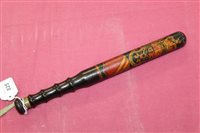 Lot 825 - Victorian painted truncheon dated 1839,...