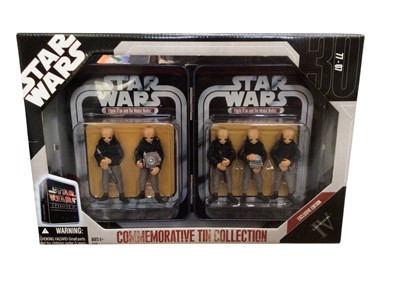 Lot 277 - Hasbro A New Hope Episode IV Commemorative Tin Collection, boxed, plus The Vintage Collection Figures (qty)