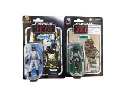 Lot 278 - Kenner Star Wars Retro action figures including Moff Gideon, Luke Skywalker (Snowspeeder) Prototype Edition, Wooof, AT-ST Driver and Nikto, on card,plus loose figures (qty)