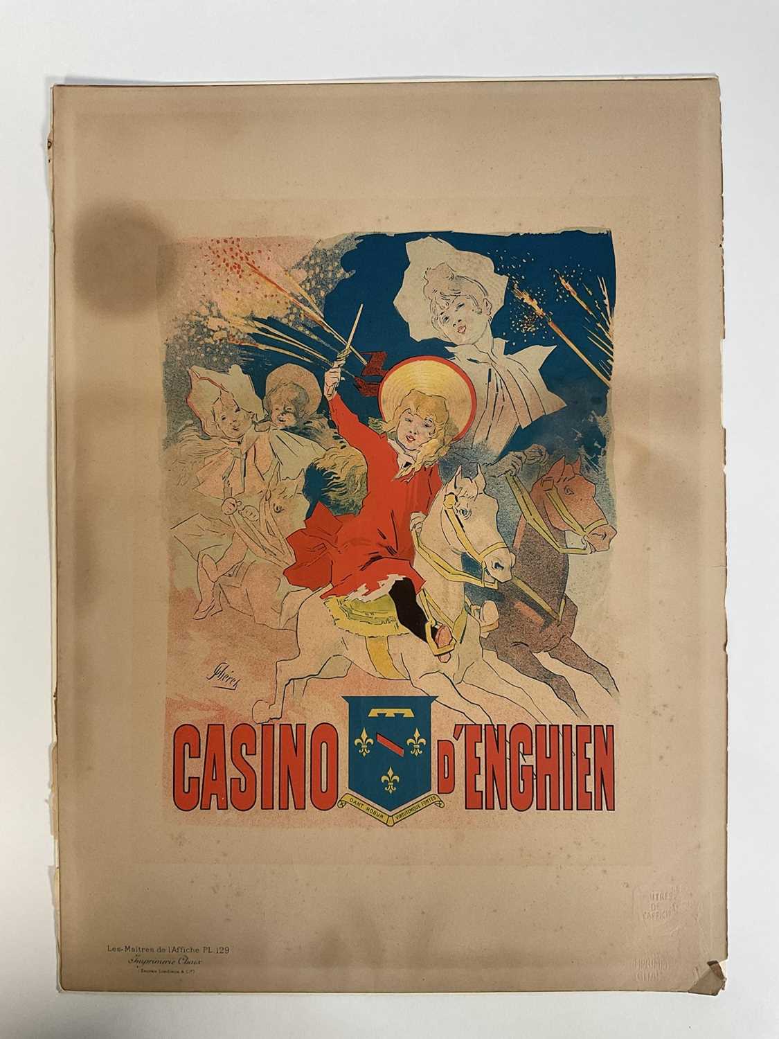 Lot 304 - Les Maîtres de L'Affiche Imprimerie Chaix 1890-1900, six coloured lithograph plates, with blind stamps, laid on card