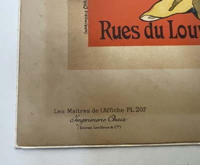 Lot 304 - Les Maîtres de L'Affiche Imprimerie Chaix 1890-1900, six coloured lithograph plates, with blind stamps, laid on card