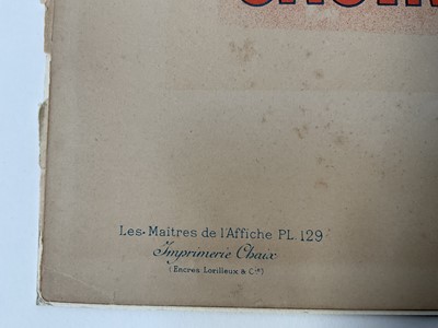 Lot 304 - Les Maîtres de L'Affiche Imprimerie Chaix 1890-1900, six coloured lithograph plates, with blind stamps, laid on card