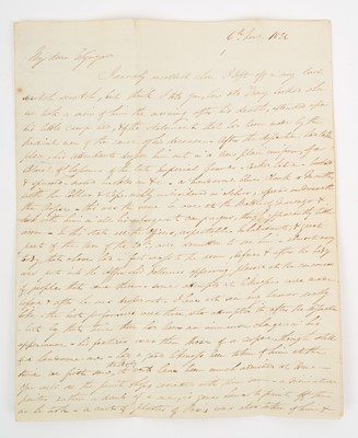 Lot 75 - The death of Napoleon Bonaparte, 5th May 1821 on St. Helena, historically important first hand detailed written account of Napoleon's death and the subsequent events following it in the form of t...