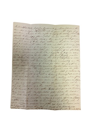 Lot 75 - The death of Napoleon Bonaparte, 5th May 1821 on St. Helena, historically important first hand detailed written account of Napoleon's death and the subsequent events following it in the form of t...