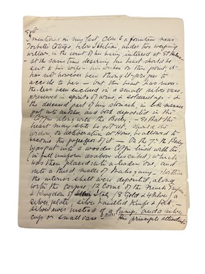 Lot 75 - The death of Napoleon Bonaparte, 5th May 1821 on St. Helena, historically important first hand detailed written account of Napoleon's death and the subsequent events following it in the form of t...