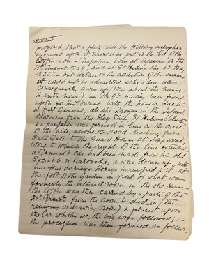 Lot 75 - The death of Napoleon Bonaparte, 5th May 1821 on St. Helena, historically important first hand detailed written account of Napoleon's death and the subsequent events following it in the form of t...