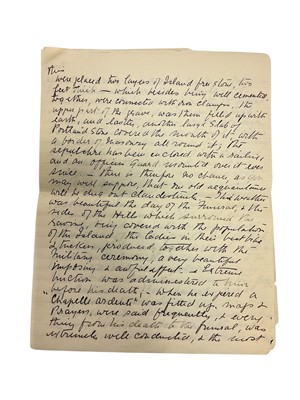 Lot 75 - The death of Napoleon Bonaparte, 5th May 1821 on St. Helena, historically important first hand detailed written account of Napoleon's death and the subsequent events following it in the form of t...