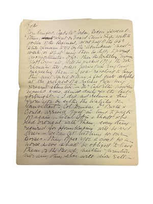 Lot 75 - The death of Napoleon Bonaparte, 5th May 1821 on St. Helena, historically important first hand detailed written account of Napoleon's death and the subsequent events following it in the form of t...