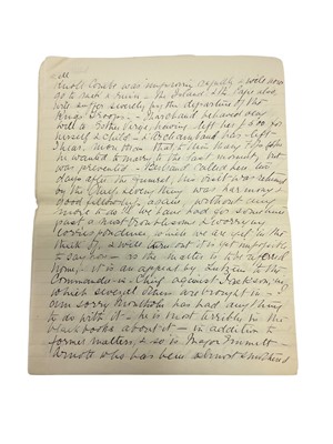 Lot 75 - The death of Napoleon Bonaparte, 5th May 1821 on St. Helena, historically important first hand detailed written account of Napoleon's death and the subsequent events following it in the form of t...